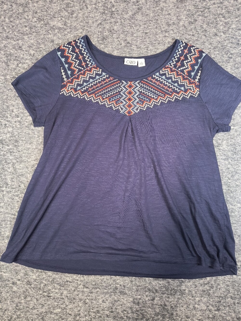 🔥BOGO Free🔥Cato embroidered yoke boho blouse, women's large
